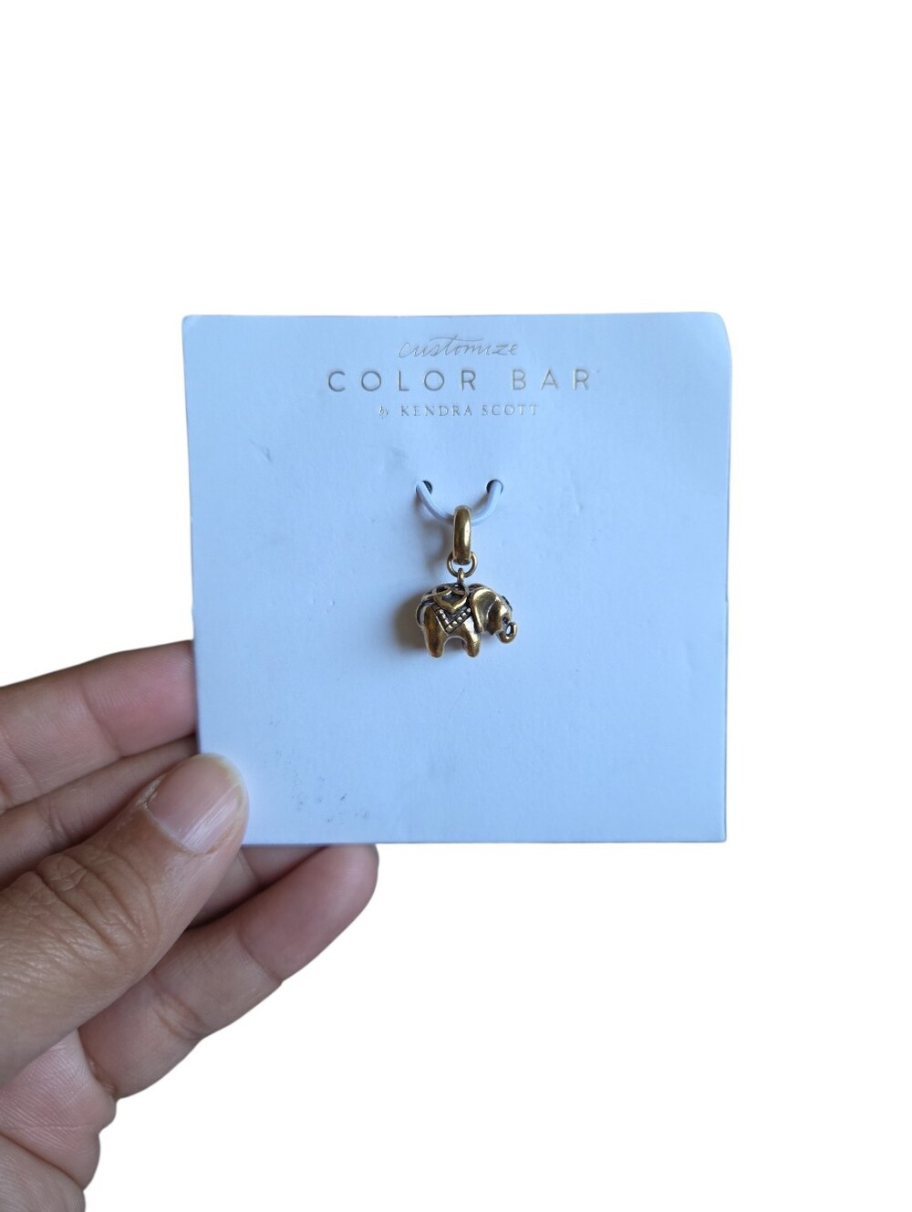 Kendra Scott Customize Color Bar Gold Elephant Charm